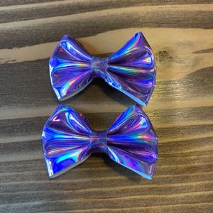 Holographic hair bows